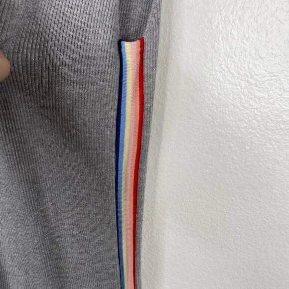 Spiritual Gangster Jumpsuit Romper Sleeveless Ribbed Side Stripes Gray Size S - Picture 5 of 9